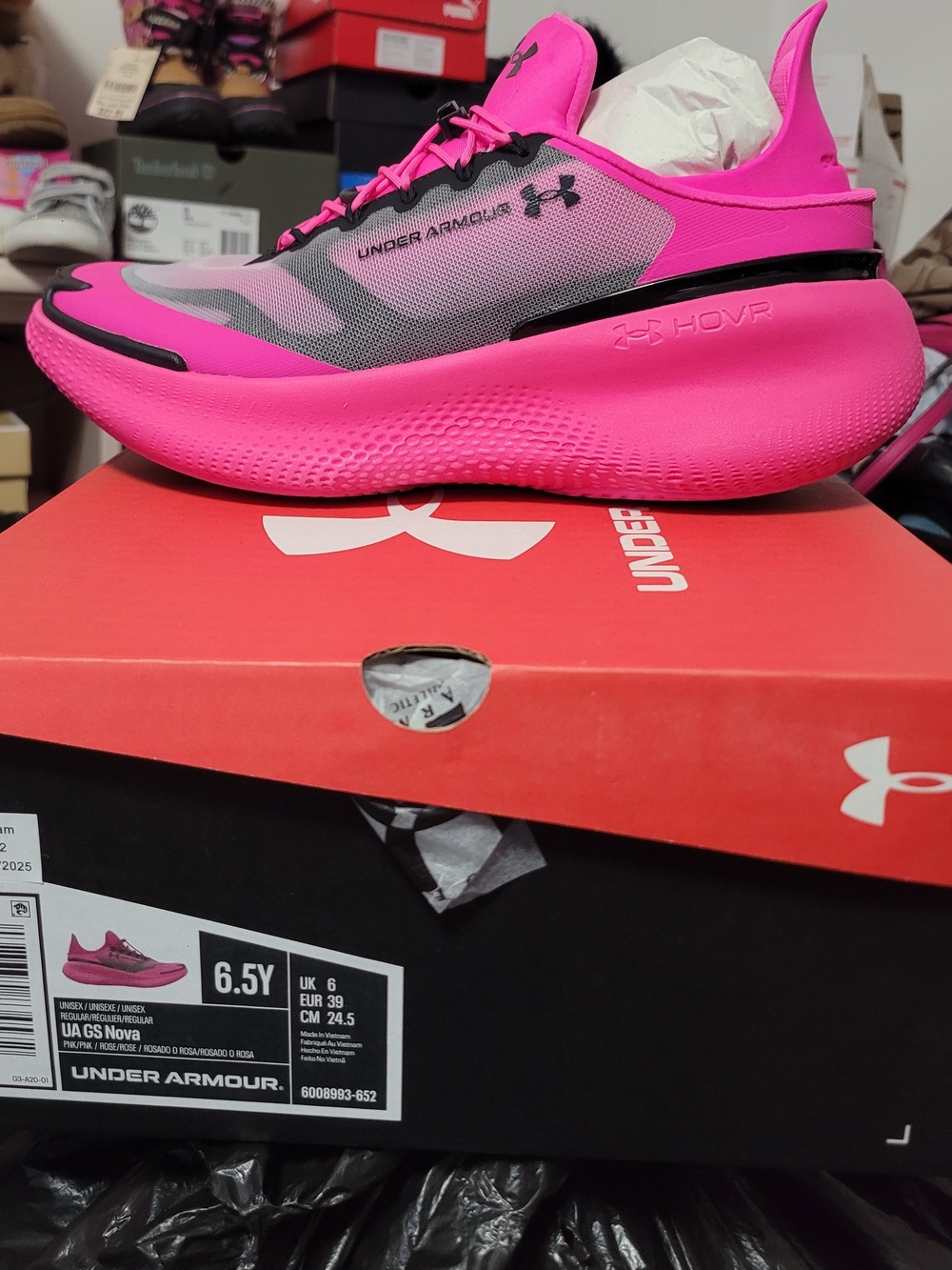 Under Armour Women’s HOVR Running Shoe - Neon Pink/Gray